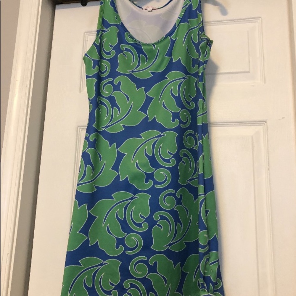 Beach Dress, M, Blue and green-Before and Again,